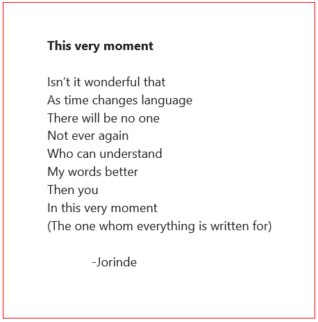 This very moment